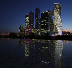 Fototapeta na wymiar Moscow City Skyscrapers, Russia