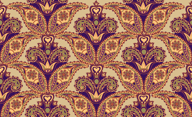 Abstract floral seamless pattern Geometric ornamental background