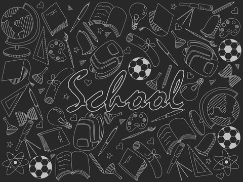 School chalk vector