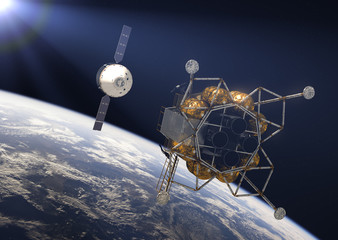 Crew Exploration Vehicle In Rays Of the Sun © 3dsculptor