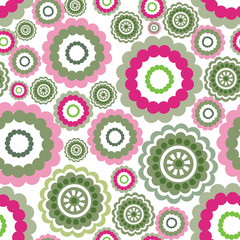 Abstract floral pattern Oriental flower ornamental Geometric seamless background 