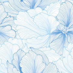 Motif floral sans couture. Fond de fleur. Texture transparente florale