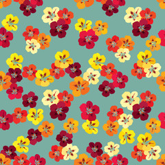 Floral seamless pattern. Flower background. Flourish bouquet sketch 