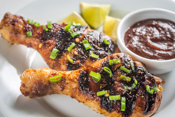 Grilled chicken drumsticks