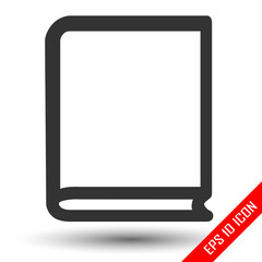 Book icon. Book flat design. Picture of book. Vector illustration.