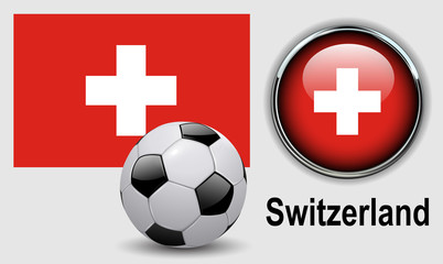 Fototapeta premium Switzerland flag icons