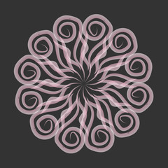 mandala. watercolor. circular pattern. vector illustration.