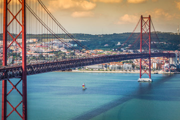 The 25 de Abril Bridge is a bridge connecting the city of Lisbon