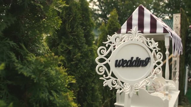 Wedding Pointer Sign at Ceremony
