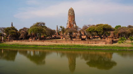 Fototapeta na wymiar Old temple of Wat Phra Ram, Ayutthaya