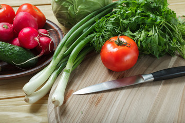 Vegetarian food. Fresh green vegetables