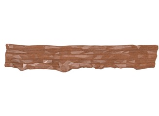 3d illustration of wooden log. simple to use. on white background isolated with shadow. icon for game or web. canvas for text. wooden texture with cracks. palette form