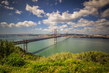 The 25 de Abril Bridge is a bridge connecting the city of Lisbon