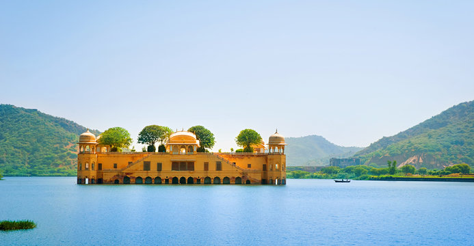 The palace Jal Mahal. Jal Mahal (Water Palace), Jaipur, India