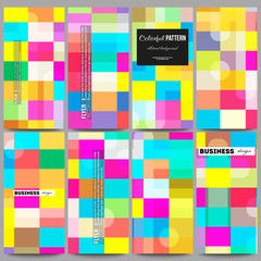 Flyers set. Abstract colorful business background, modern stylish vector texture.