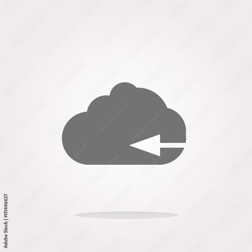 Poster vector upload from cloud icon. upload button. load symbol