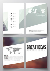 Set of business templates for brochure, magazine, flyer, booklet or annual report. Abstract background, modern stylish vector texture