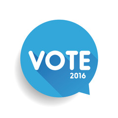 Vote label speech bubble vector