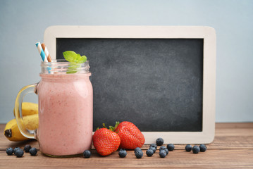 Fruit smoothies with strawberry