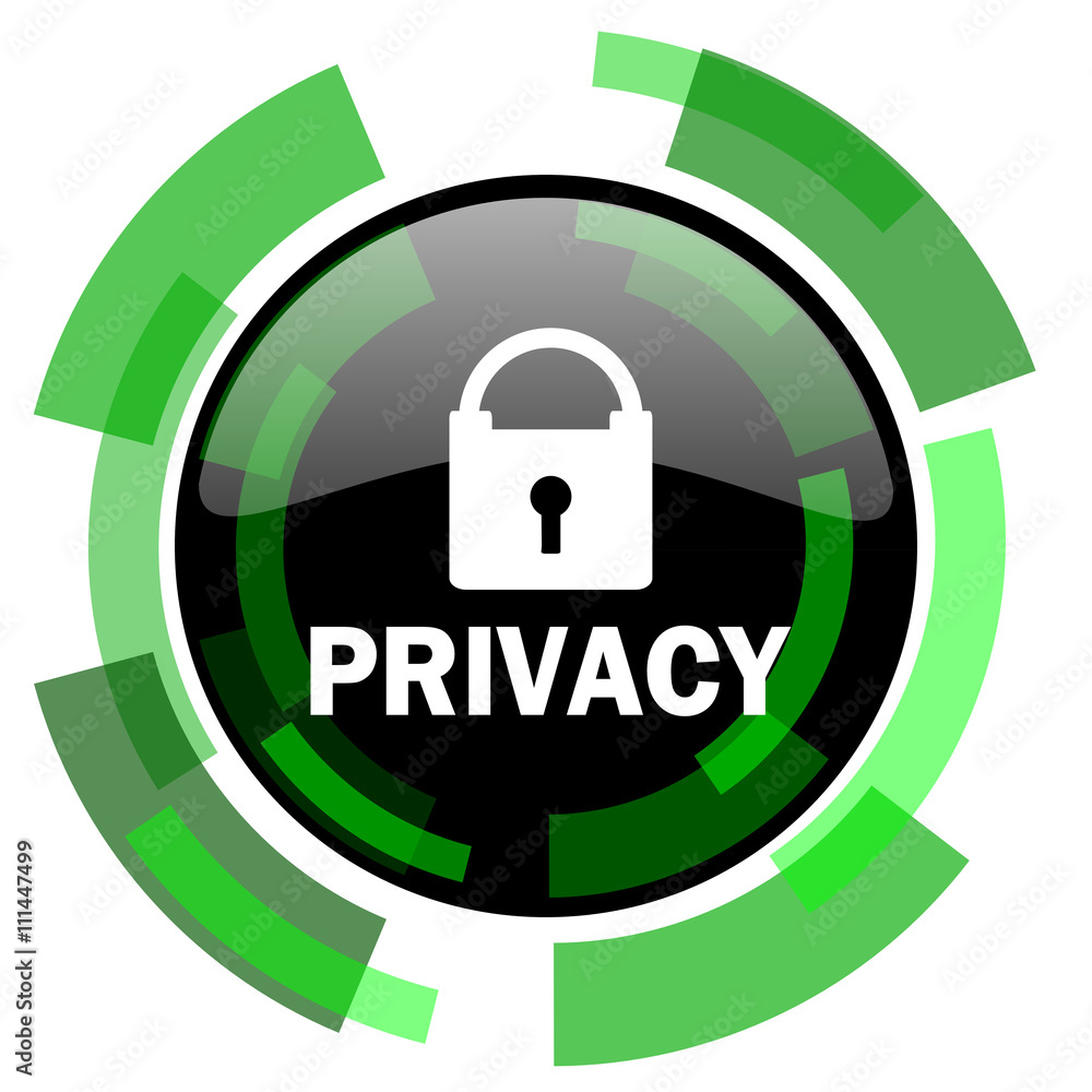 Aufkleber privacy icon, green modern design isolated button, web and mobile app design illustration
