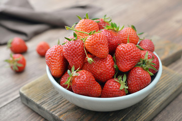 Fresh red strawberries