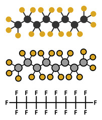Perfluorooctane molecule.