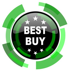 best buy icon, green modern design isolated button, web and mobile app design illustration