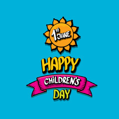 1 june international childrens day background.