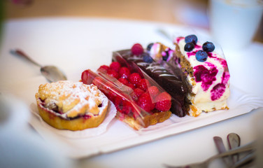 different pieces of cakes © wideeyes
