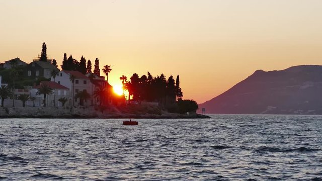 Sunset - old town Korcula, Island Korcula, Dalmatia - Croatia - spring 2016.