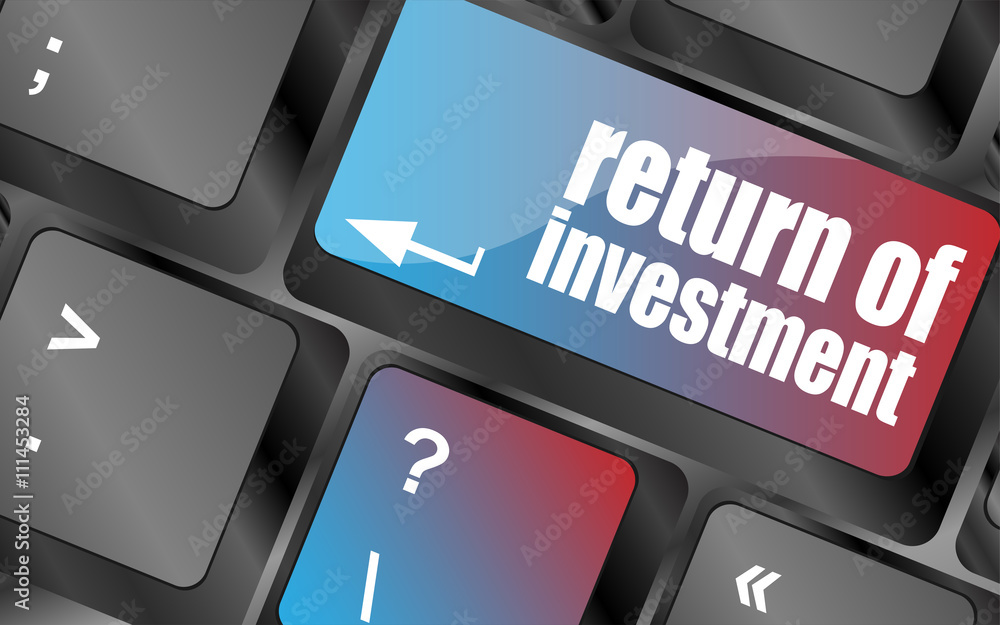Poster invest or investing concepts, with a message on enter key or keyboard vector, keyboard keys, keyboar