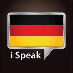 Germany Flag Inside a Speech Bubble
