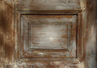 fragment of an old wooden door