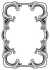 Border frame molding line deco vector label