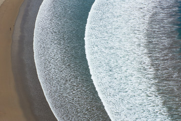 white seashore bay waves