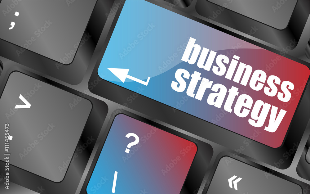 Aufkleber business strategy - business concepts on computer keyboard, business concept vector, keyboard keys, 