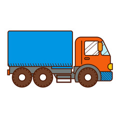 Dump Truck isolated on white background