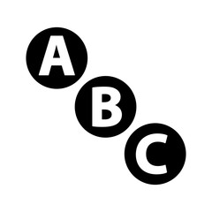 abc icon on white background