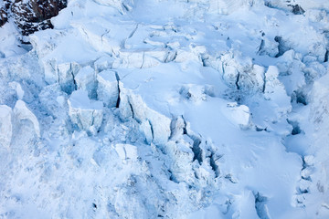 Glacier crevasses near Matterhorn, Switzerland