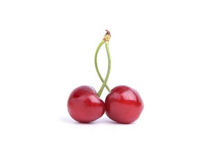 Cherries with water drops
