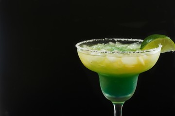 Homemade Margarita Cocktail with lime