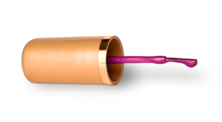 brush nail carved on the white