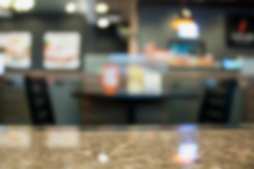 cafe restaurant blur background with bokeh