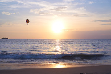 sunset and sea