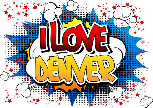 I Love Denver - Comic Book Style Word.