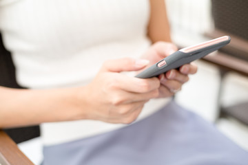 Woman use of cellphone