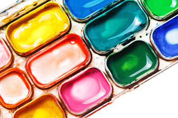 Watercolor paints. Paintbox