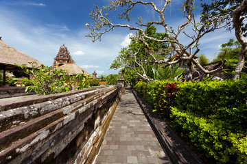 Fototapeta na wymiar Paradise on Earth garden at Mengwi Temple in Bali 