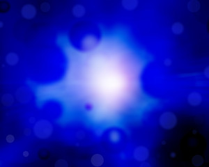 Blue bokeh abstract light background