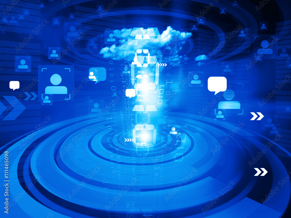 Poster cloud computing concept .